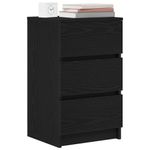 Casa si Gradina - Mobilier - Comode si corpuri - Noptiere - Noptiere cu 3 sertare 2 buc Negru 39x35x65 cm - Infinity.ro