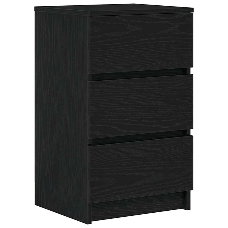 Casa si Gradina - Mobilier - Comode si corpuri - Noptiere - Noptiere cu 3 sertare 2 buc Negru 39x35x65 cm - Infinity.ro