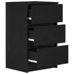 Casa si Gradina - Mobilier - Comode si corpuri - Noptiere - Noptiere cu 3 sertare 2 buc Negru 39x35x65 cm - Infinity.ro