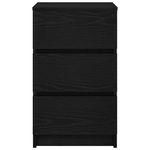 Casa si Gradina - Mobilier - Comode si corpuri - Noptiere - Noptiere cu 3 sertare 2 buc Negru 39x35x65 cm - Infinity.ro