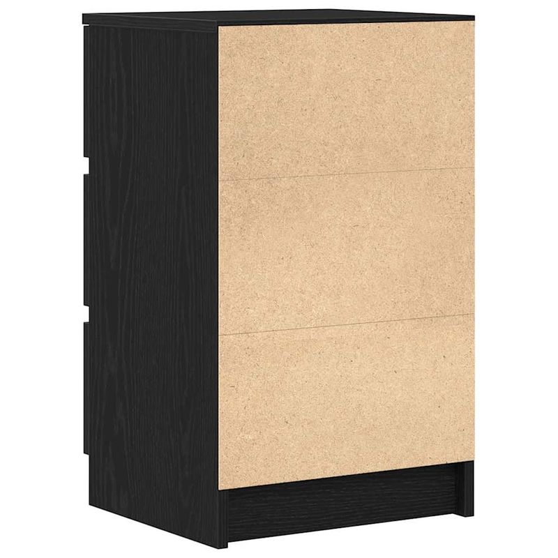 Casa si Gradina - Mobilier - Comode si corpuri - Noptiere - Noptiere cu 3 sertare 2 buc Negru 39x35x65 cm - Infinity.ro