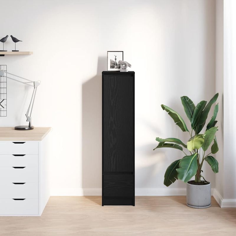 Casa si Gradina - Mobilier - Dulapuri si sifoniere - Dulapuri - Dulap Stejar negru 29,5x34x119,5 cm Lemn prelucrat - Infinity.ro