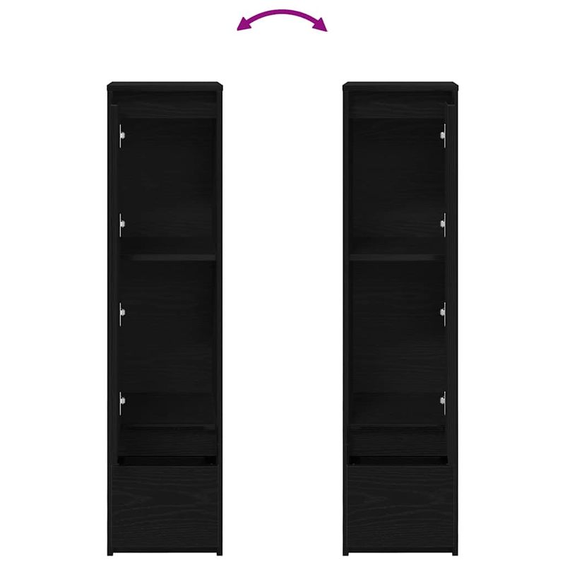 Casa si Gradina - Mobilier - Dulapuri si sifoniere - Dulapuri - Dulap Stejar negru 29,5x34x119,5 cm Lemn prelucrat - Infinity.ro