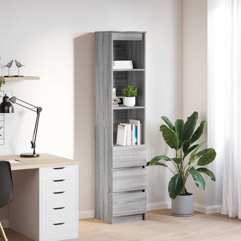 Casa si Gradina - Mobilier - Comode si corpuri - Comode - Dulapuri gri Sonoma 37,5x35x180 cm Lemn prelucrat - Infinity.ro