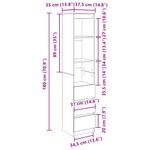 Casa si Gradina - Mobilier - Comode si corpuri - Comode - Dulapuri gri Sonoma 37,5x35x180 cm Lemn prelucrat - Infinity.ro