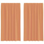 Casa si Gradina - Textile si covoare - Perdele si draperii - Perdele - Perdele Voile cu Bucle 2 buc Terracota 140x175 cm - Infinity.ro