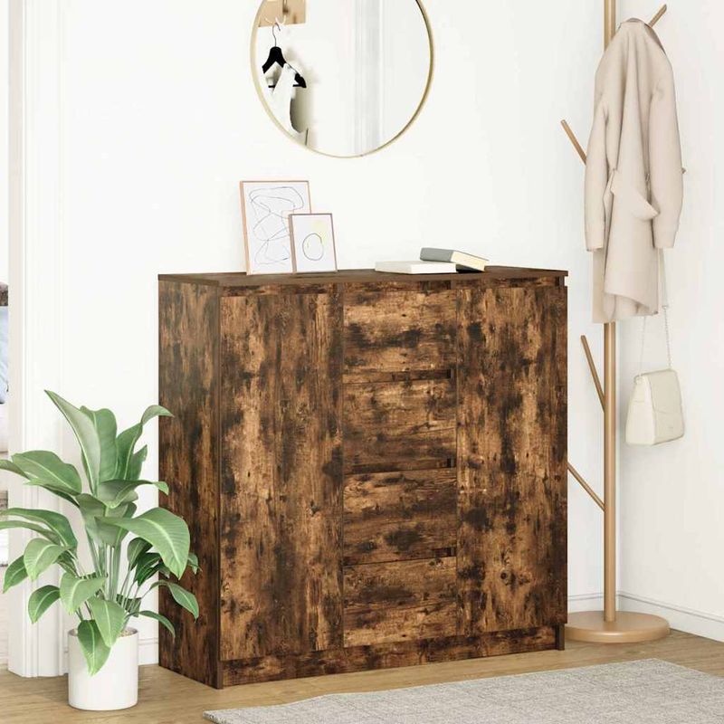 Casa si Gradina - Mobilier - Comode si corpuri - Comode - Bufeta cu sertare Stejar afumat 100,5x35x98,5 cm Lemn prelucrat - Infinity.ro
