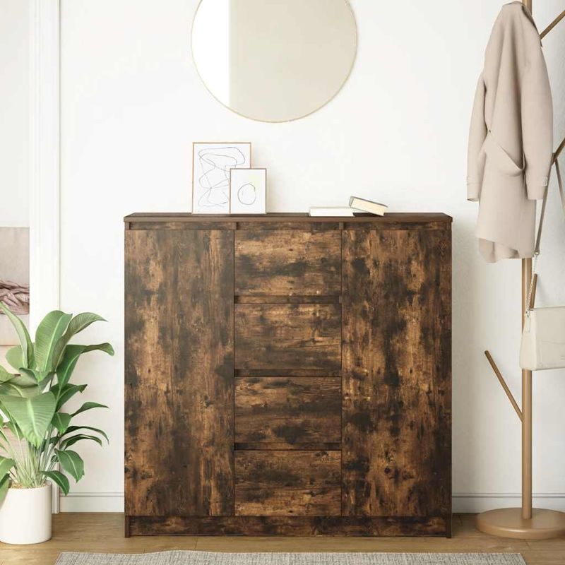Casa si Gradina - Mobilier - Comode si corpuri - Comode - Bufeta cu sertare Stejar afumat 100,5x35x98,5 cm Lemn prelucrat - Infinity.ro