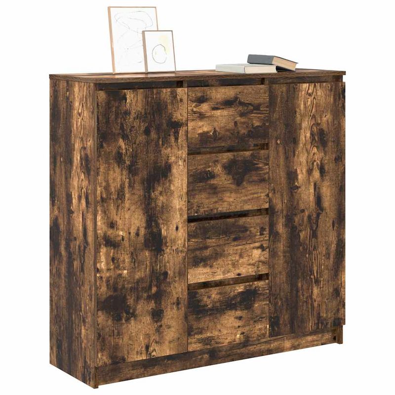 Casa si Gradina - Mobilier - Comode si corpuri - Comode - Bufeta cu sertare Stejar afumat 100,5x35x98,5 cm Lemn prelucrat - Infinity.ro