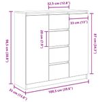 Casa si Gradina - Mobilier - Comode si corpuri - Comode - Bufeta cu sertare Stejar afumat 100,5x35x98,5 cm Lemn prelucrat - Infinity.ro