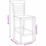 Casa si Gradina - Mobilier - Scaune si fotolii - Scaune - Scaune de bar 2 buc din lemn masiv din cauciuc natural - Infinity.ro