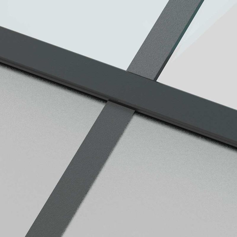 Casa si Gradina - Constructii - Usi interior, exterior si garaj - Usi interior - Usa glisanta cu set feronerie neagra 76x205cm sticla securizata - Infinity.ro