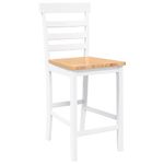 Casa si Gradina - Mobilier - Scaune si fotolii - Scaune - Scaune de bar 2 buc din cauciuc din lemn masiv alb - Infinity.ro