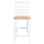 Casa si Gradina - Mobilier - Scaune si fotolii - Scaune - Scaune de bar 2 buc din cauciuc din lemn masiv alb - Infinity.ro