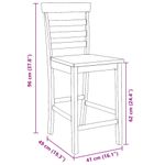 Casa si Gradina - Mobilier - Scaune si fotolii - Scaune - Scaune de bar 2 buc din cauciuc din lemn masiv alb - Infinity.ro