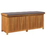 Casa si Gradina - Gradina si terasa - Mobilier exterior - Dulapuri si lazi depozitare exterior - Cutie de perne de exterior 150x50x60,5 cm lemn masiv de salcam, gri închis - Infinity.ro