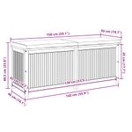 Casa si Gradina - Gradina si terasa - Mobilier exterior - Dulapuri si lazi depozitare exterior - Cutie de perne de exterior 150x50x60,5 cm lemn masiv de salcam, gri închis - Infinity.ro