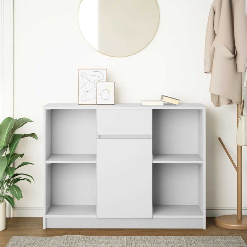 Casa si Gradina - Mobilier - Comode si corpuri - Comode - Bufeta cu sertar alb 101x35x76 cm din lemn prelucrat - Infinity.ro