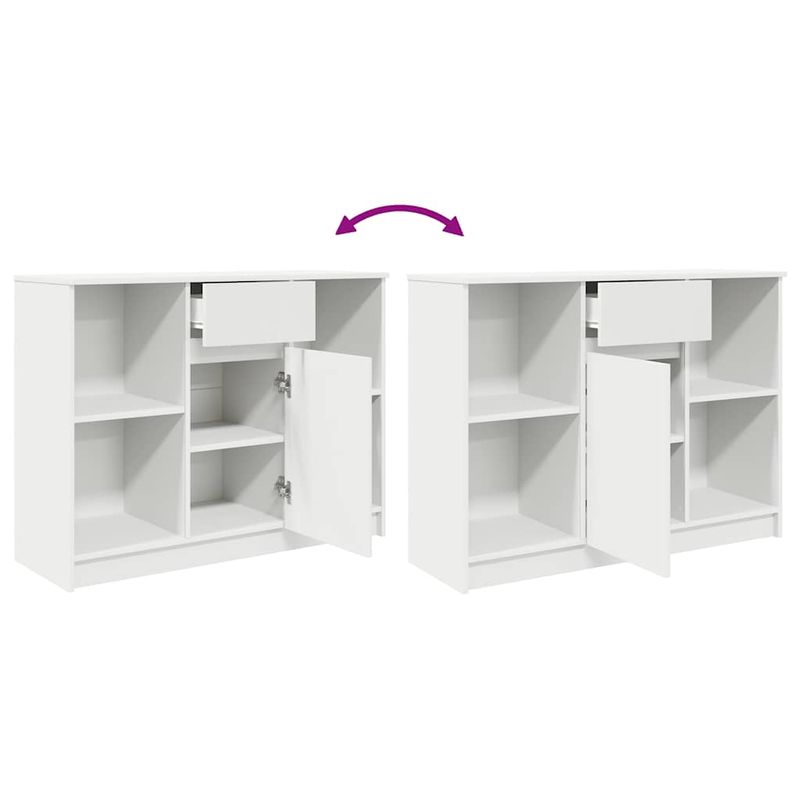 Casa si Gradina - Mobilier - Comode si corpuri - Comode - Bufeta cu sertar alb 101x35x76 cm din lemn prelucrat - Infinity.ro