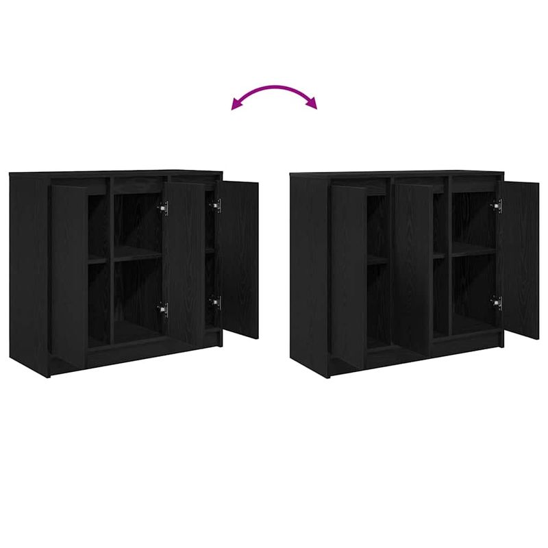 Casa si Gradina - Mobilier - Comode si corpuri - Comode - Bufeta Stejar negru 85x34x76 cm Lemn prelucrat - Infinity.ro
