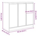 Casa si Gradina - Mobilier - Comode si corpuri - Comode - Bufeta Stejar negru 85x34x76 cm Lemn prelucrat - Infinity.ro