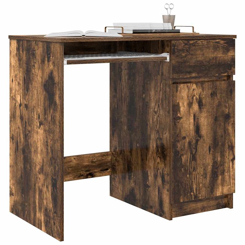 Casa si Gradina - Mobilier - Mese si birouri - Birouri - Birou Stejar afumat 86x49x76 cm Lemn prelucrat - Infinity.ro