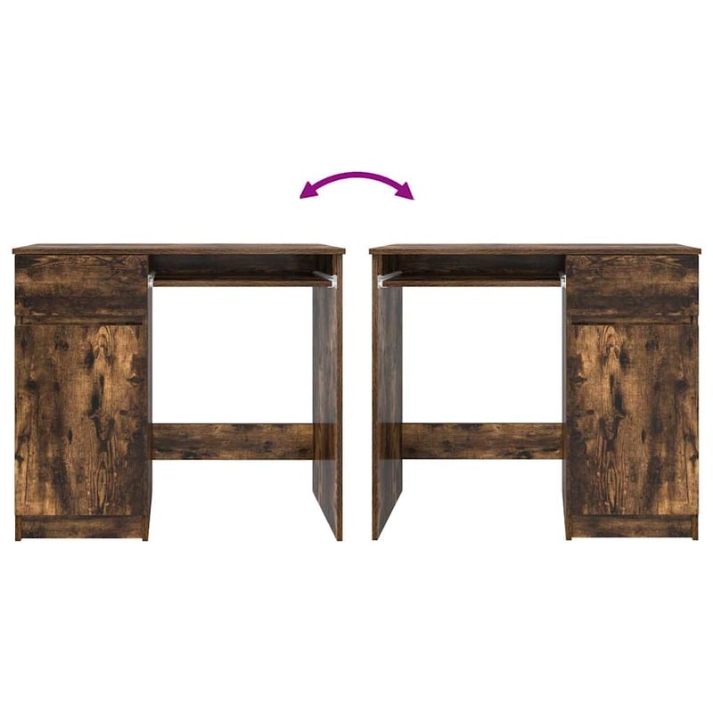 Casa si Gradina - Mobilier - Mese si birouri - Birouri - Birou Stejar afumat 86x49x76 cm Lemn prelucrat - Infinity.ro