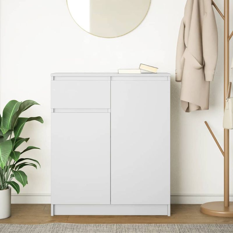 Casa si Gradina - Mobilier - Comode si corpuri - Comode - Bufeta cu sertar alb 71x35x84 cm din lemn prelucrat - Infinity.ro