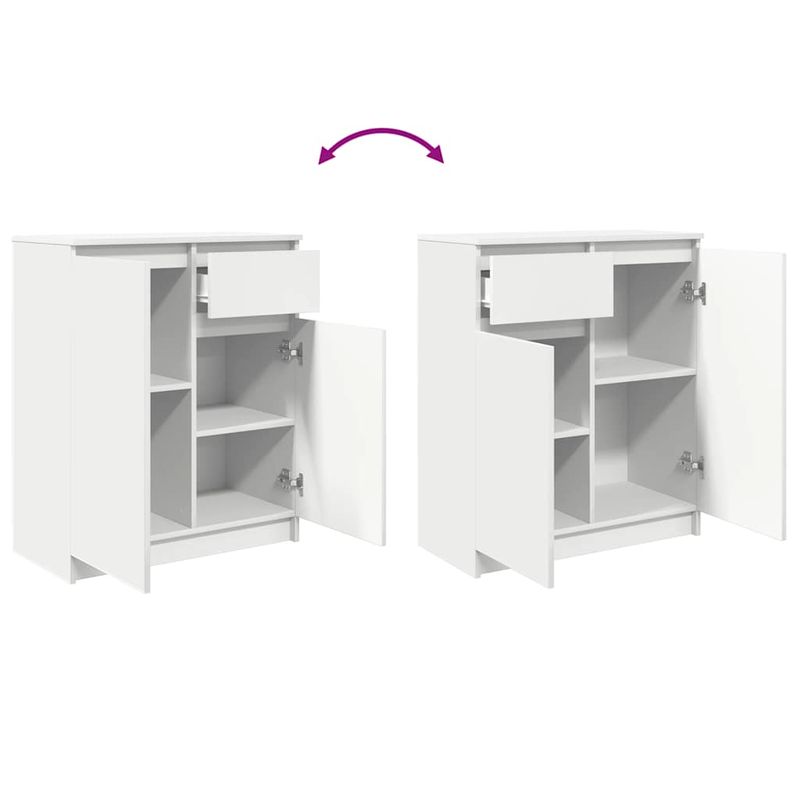 Casa si Gradina - Mobilier - Comode si corpuri - Comode - Bufeta cu sertar alb 71x35x84 cm din lemn prelucrat - Infinity.ro