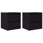 Casa si Gradina - Mobilier - Comode si corpuri - Noptiere - Noptiere de perete 2 buc Stejar negru 38x34x40 cm - Infinity.ro