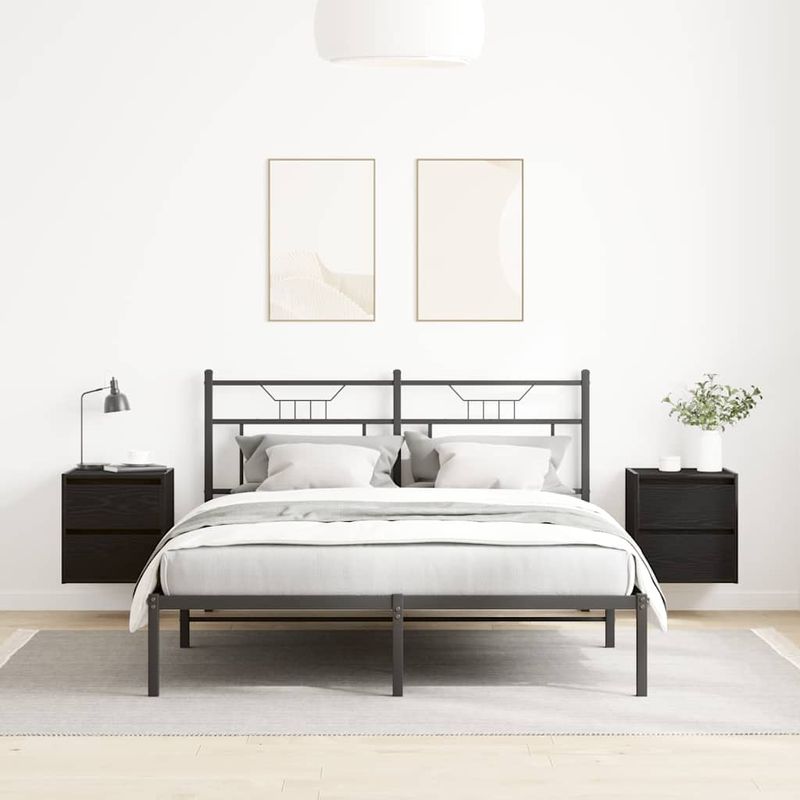 Casa si Gradina - Mobilier - Comode si corpuri - Noptiere - Noptiere de perete 2 buc Stejar negru 38x34x40 cm - Infinity.ro