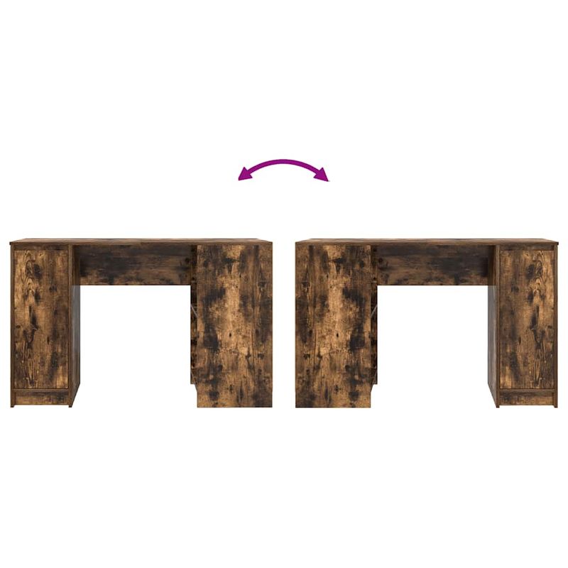 Casa si Gradina - Mobilier - Mese si birouri - Birouri - Birou Stejar afumat 120x42x76 cm Lemn prelucrat - Infinity.ro