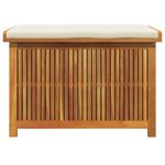 Casa si Gradina - Gradina si terasa - Mobilier exterior - Dulapuri si lazi depozitare exterior - Cutie de perne de exterior 90x50x60,5 cm lemn masiv de salcam, alb crem - Infinity.ro