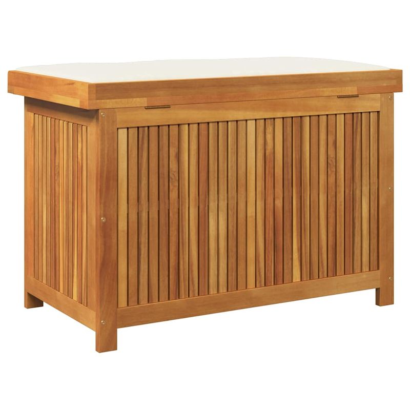 Casa si Gradina - Gradina si terasa - Mobilier exterior - Dulapuri si lazi depozitare exterior - Cutie de perne de exterior 90x50x60,5 cm lemn masiv de salcam, alb crem - Infinity.ro