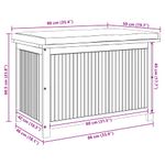 Casa si Gradina - Gradina si terasa - Mobilier exterior - Dulapuri si lazi depozitare exterior - Cutie de perne de exterior 90x50x60,5 cm lemn masiv de salcam, alb crem - Infinity.ro