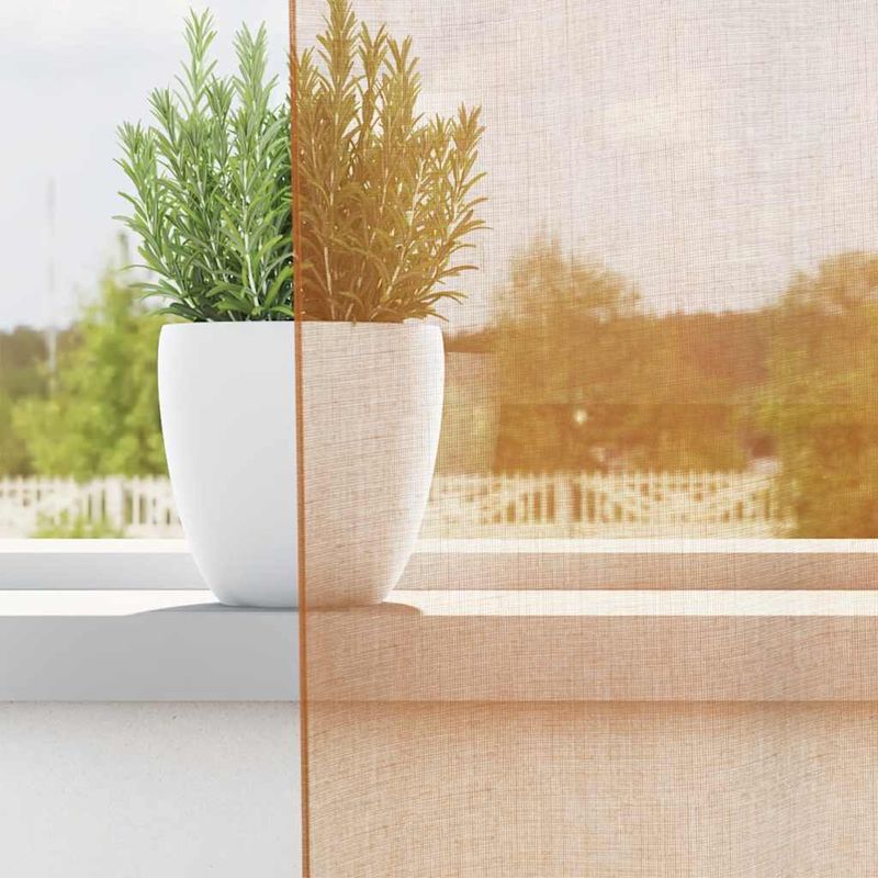Casa si Gradina - Textile si covoare - Perdele si draperii - Perdele - Perdele Voile cu Bucle 2 buc Terracota 140x225 cm - Infinity.ro