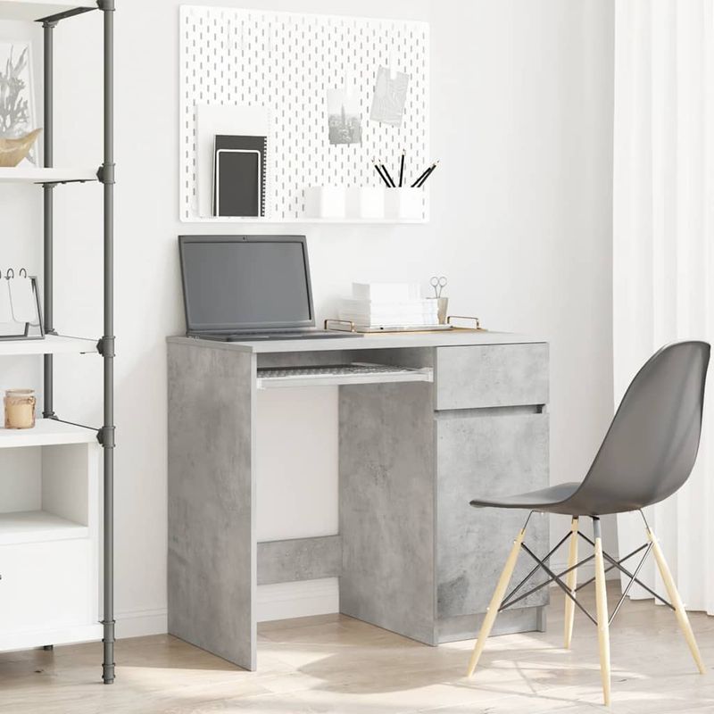 Casa si Gradina - Mobilier - Mese si birouri - Birouri - Birou Beton Gri 86x49x76 cm Lemn prelucrat - Infinity.ro