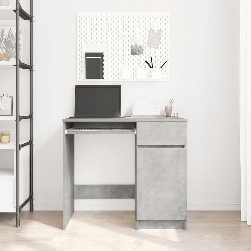 Casa si Gradina - Mobilier - Mese si birouri - Birouri - Birou Beton Gri 86x49x76 cm Lemn prelucrat - Infinity.ro