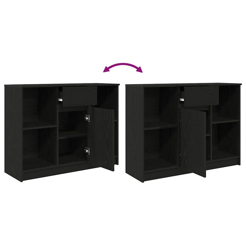 Casa si Gradina - Mobilier - Comode si corpuri - Comode - Bufeta cu sertar Stejar negru 101x35x76 cm Lemn prelucrat - Infinity.ro