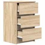Casa si Gradina - Mobilier - Comode si corpuri - Noptiere - Noptiera cu 3 sertare Stejar Sonoma 39x35x65 cm - Infinity.ro