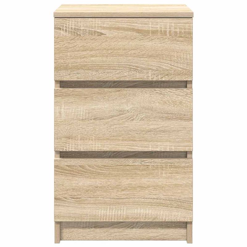 Casa si Gradina - Mobilier - Comode si corpuri - Noptiere - Noptiera cu 3 sertare Stejar Sonoma 39x35x65 cm - Infinity.ro