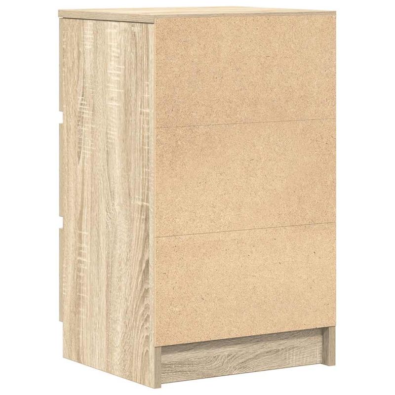 Casa si Gradina - Mobilier - Comode si corpuri - Noptiere - Noptiera cu 3 sertare Stejar Sonoma 39x35x65 cm - Infinity.ro
