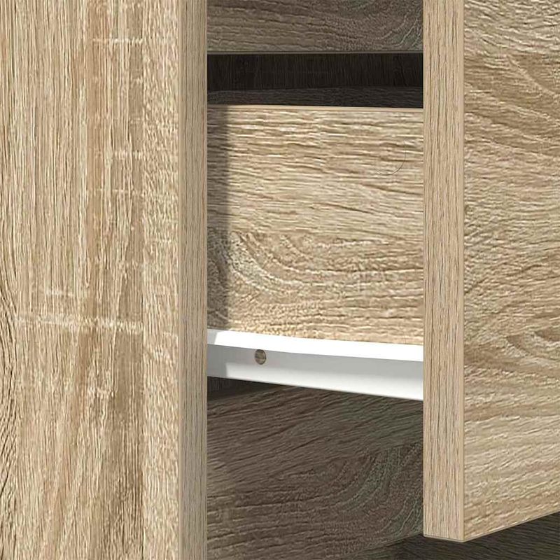 Casa si Gradina - Mobilier - Comode si corpuri - Noptiere - Noptiera cu 3 sertare Stejar Sonoma 39x35x65 cm - Infinity.ro