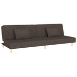 Casa si Gradina - Mobilier - Canapele si coltare - Canapele - Canapea extensibila cu 2 locuri, 2 perne, maro, textil - Infinity.ro