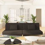 Casa si Gradina - Mobilier - Canapele si coltare - Canapele - Canapea extensibila cu 2 locuri, 2 perne, maro, textil - Infinity.ro