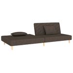 Casa si Gradina - Mobilier - Canapele si coltare - Canapele - Canapea extensibila cu 2 locuri, 2 perne, maro, textil - Infinity.ro
