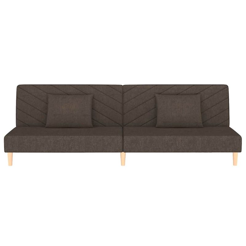 Casa si Gradina - Mobilier - Canapele si coltare - Canapele - Canapea extensibila cu 2 locuri, 2 perne, maro, textil - Infinity.ro