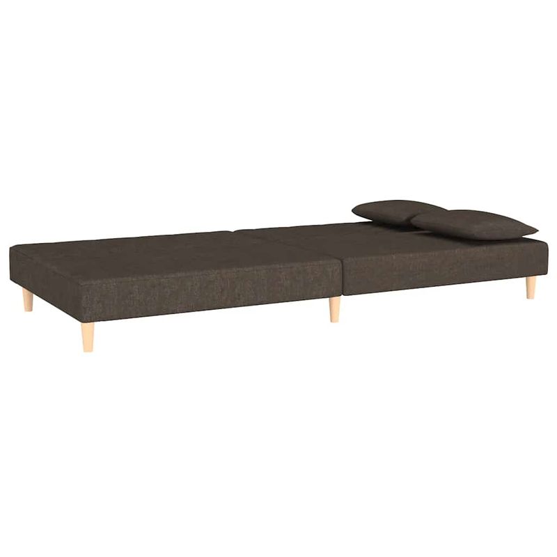 Casa si Gradina - Mobilier - Canapele si coltare - Canapele - Canapea extensibila cu 2 locuri, 2 perne, maro, textil - Infinity.ro