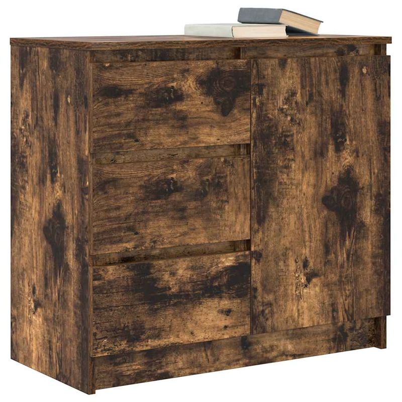Casa si Gradina - Mobilier - Comode si corpuri - Comode - Bufeta cu sertar stejar afumat 71x35x65 cm lemn de stratificat - Infinity.ro
