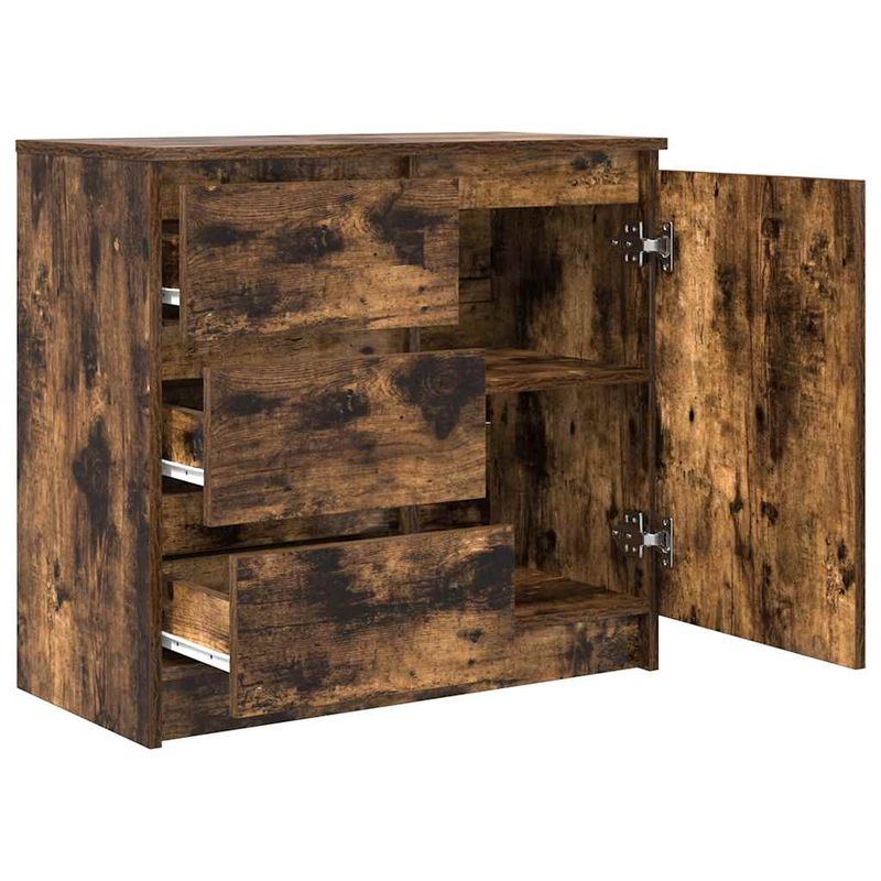 Casa si Gradina - Mobilier - Comode si corpuri - Comode - Bufeta cu sertar stejar afumat 71x35x65 cm lemn de stratificat - Infinity.ro